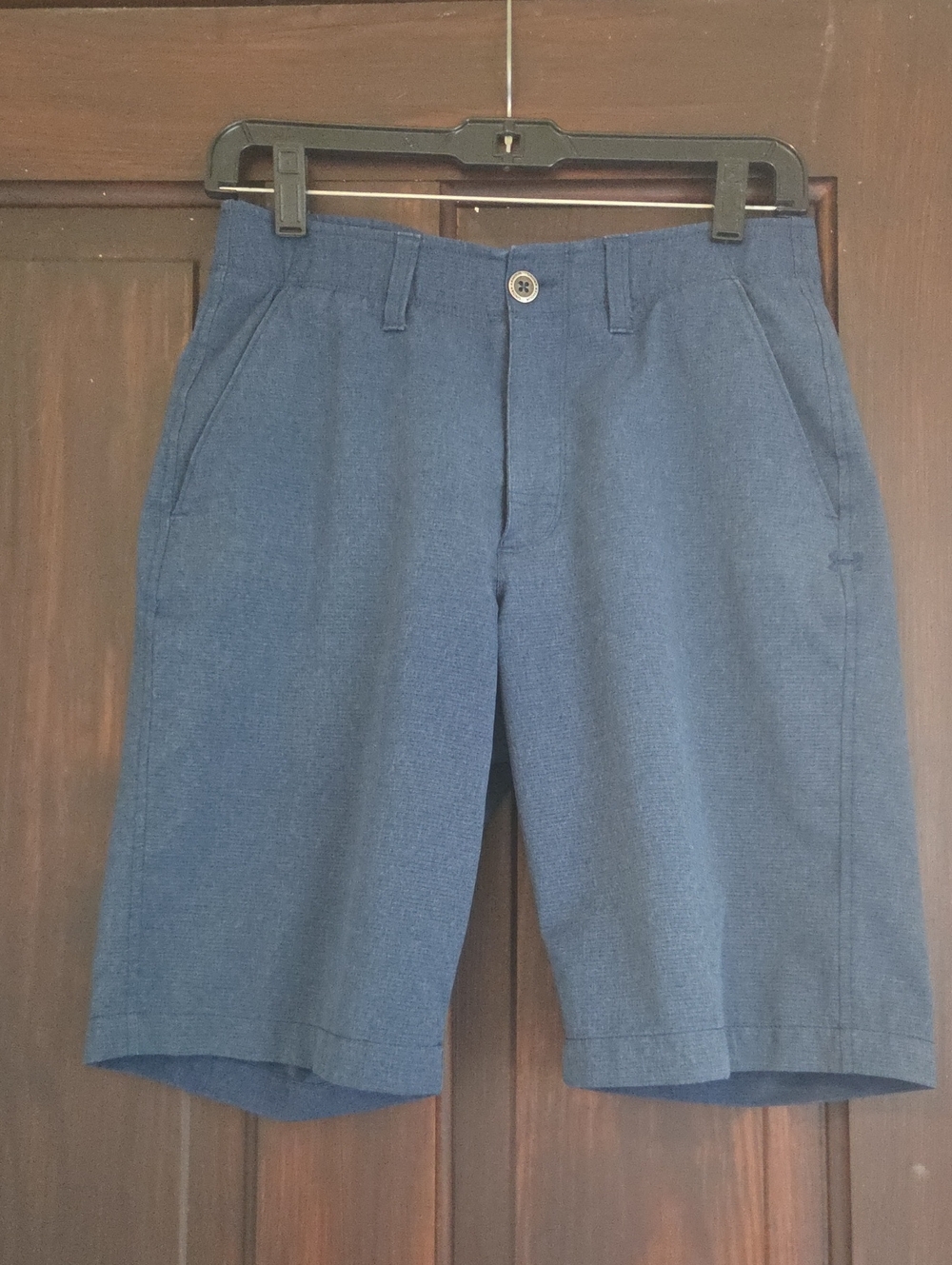 Under Armour Men's Navy Blue Flat-Front Heat Gear Shorts